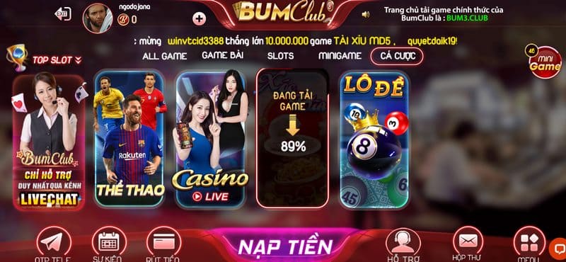 Bum Club – Sân chơi huyền thoại chinh phục mọi game thủ 